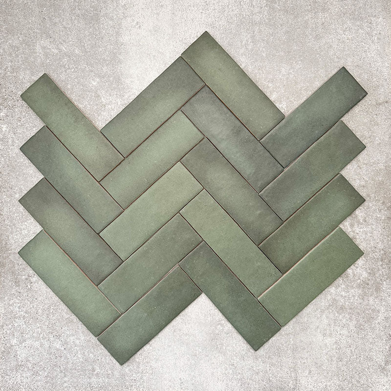 Zellige Malachite Green Brick | Moroccan Style | 6.5cm x 20cm - Image 8